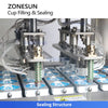 ZONESUN ZS-AFS01P Automatic Linear 4-Head Cup Filling and Sealing Machine for Yogurt Pudding Jam