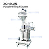 ZONESUN ZS-FM75L Semi-Auto Auger Powder Filler with Weighing Lift System for Protein Coffee Chemical Powder