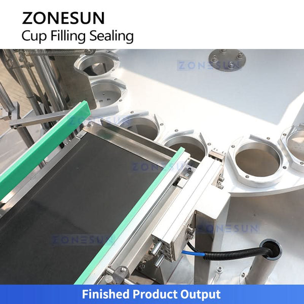ZONESUN ZS‑AFS02R Automatic Rotary Cup Filling and Sealing Machine Liquid Paste Cup Filler Sealer