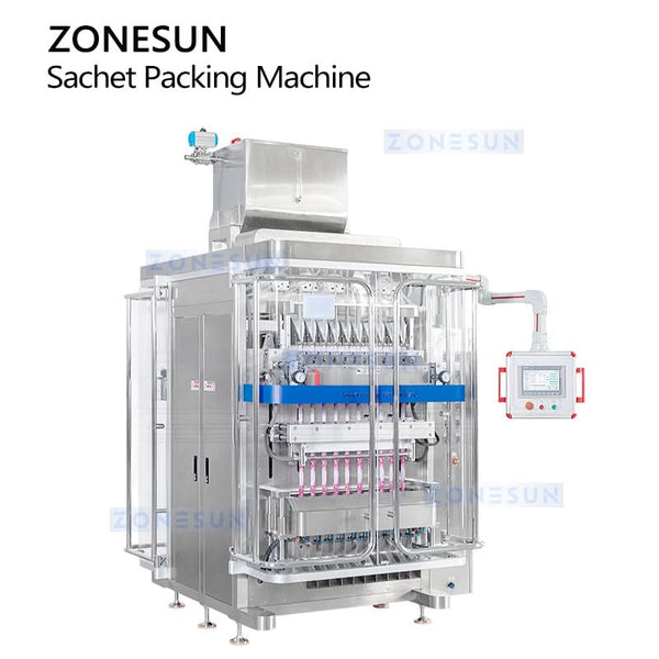 ZONESUN ZS-520BY Automatic Multi-Lane Liquid Strip Packing Machine Sachet Filling and Sealing System