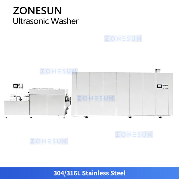 ZONESUN ZS-UWB7 Automatic Ultrasonic Bottle Washing and Drying Machine Vial Cleaning System