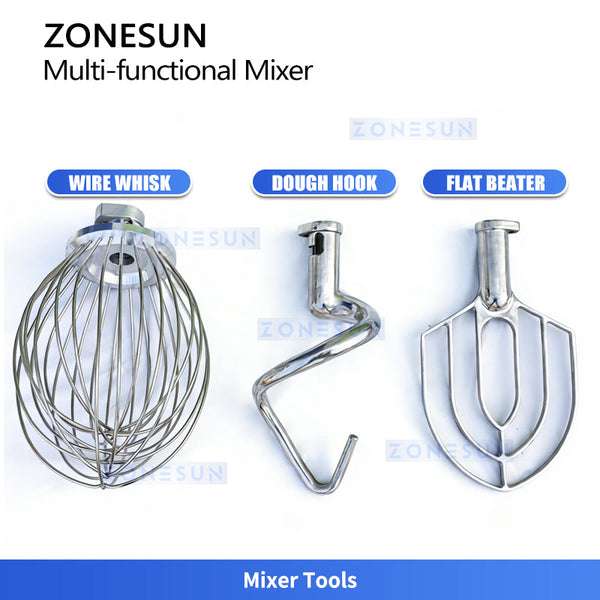 ZONESUN ZS-BM60 Multi-functional Food Mixer Stainless Steel Bowl for Baking Dough Kneading