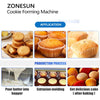 ZONESUN ZS-EH400 Commercial Automatic Cookie Depositor with Interchangeable Nozzles Wire Cut Machine