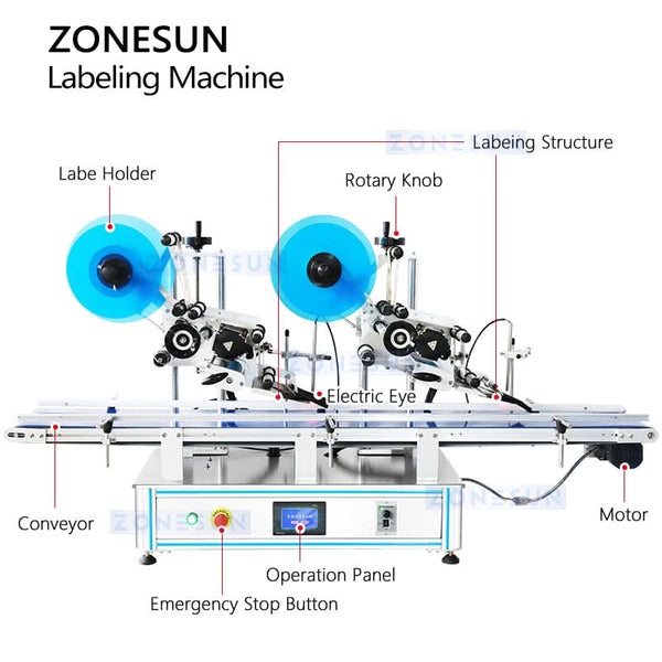 ZONESUN ZS-TB833N Automatic Flat Surface Labeling Machine