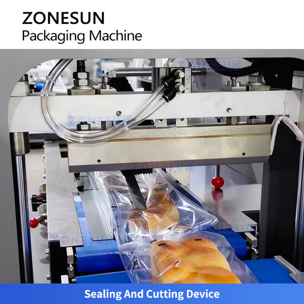 ZONESUN ZS-ZB350X2 Horizontal Flow Wrapper Automatic Pillow Vacuum Packaging Machine