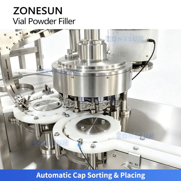 ZONESUN ZS-FAL12YF Automatic 4-Head Vial Powder Filling 12-Head Capping Packaging Line
