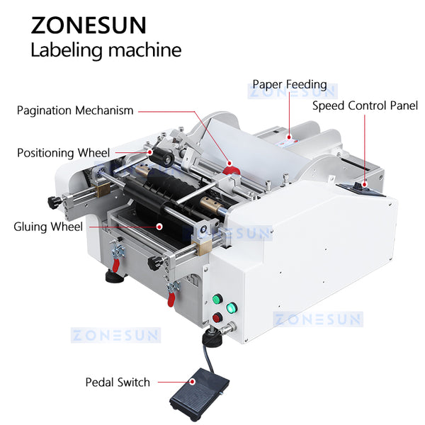 Zonesun ZS-JTB10 Round Bottle Wet Glue Labeling Machine