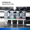 ZONESUN ZS-ASPM4 4 Heads Automatic Spout Pouch Filling and Capping Machine with Magnetic Pump