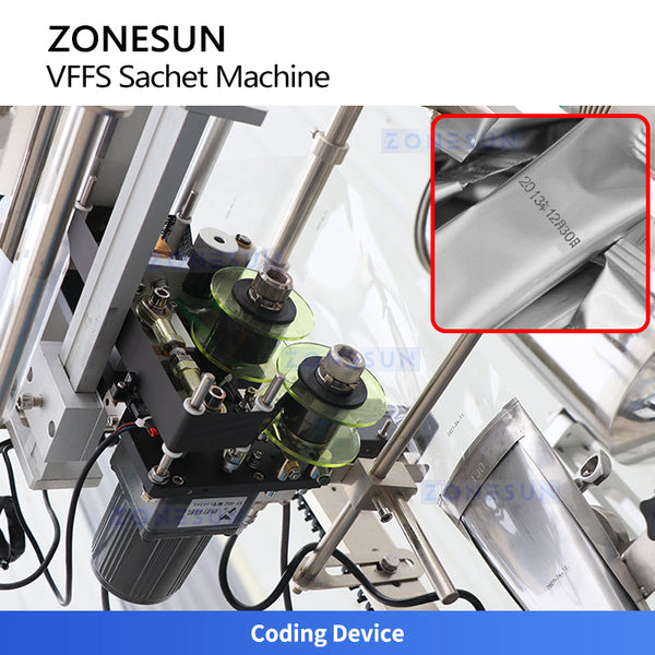 ZONESUN ZS-FP220E Automatic Servo Gear Pump Paste Filling and Sealing Machine for VFFS Sachet Packing