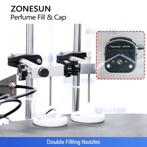 ZONESUN ZS-AFC17 Perfume Sample Bottle Filling Capping Machine Vial Spray Packaging