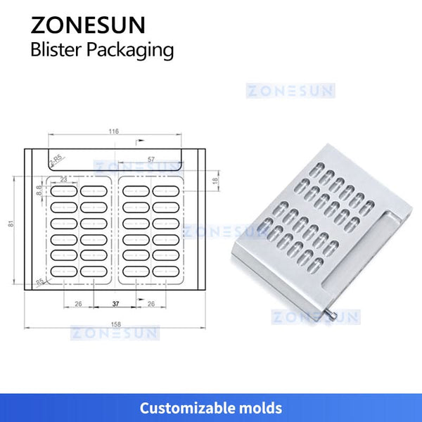 ZONESUN ZS-DPP180P Automatic PVC Blister Packaging Machine 4800/H PVC/Aluminum Alu-Alu