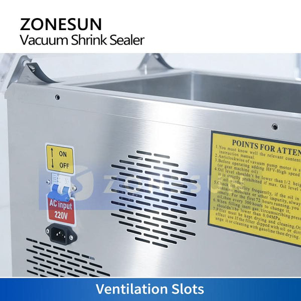 ZONESUN ZS-DZ260 Desktop Commercial Tabletop Vacuum Sealer for Meat Deli Packaging