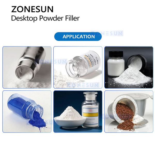 ZONESUN High Precision Semi-Automatic Auger Powder Filling Machine Micro Dose