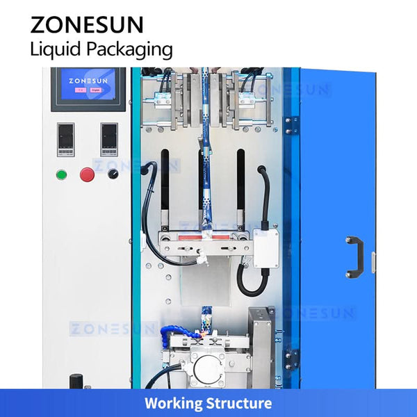ZONESUN ZS-FS240P Automatic Liquid Filling Sealing Machine Small Pouch Vffs Packaging Machine