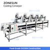 ZONESUN ZS-CT5 Industrial Air Cooling Mesh Belt Conveyor for Food Processing