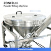 ZONESUN ZS-FM5A Servo Powder Filling Machine with Feeder