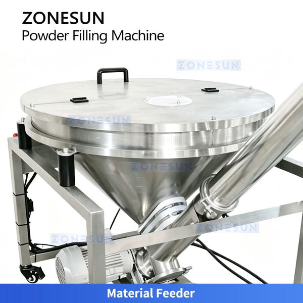 ZONESUN ZS-FM5A Servo Powder Filling Machine with Feeder