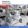 ZONESUN ZS-TB60S Stacked Dual-Side Labeling Machine for Multi-Pack Wet Wipes Bundle Pack Labeler