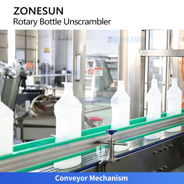 ZONESUN ZS-ULP18 Automatic Rotary Bottle Unscrambler Bottle Sorting and Orienting