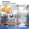 ZONESUN ZS-FAL180V10 4-Head Paste Filling Line Air Rinser Filler Screw Capper Press Capper Turnkey System