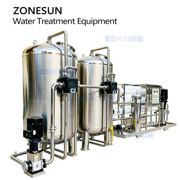 ZONESUN ZS-RO10T Industrial 10T Reverse Osmosis System Water Purification Plant for Beverage Pharma