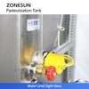 Zonesun ZS-PRT100L Customizable Dairy Pasteurizer Tank with Integrated Cooling System