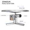 ZONESUN ZS-LP1200L Stainless Steel Rotary Turntable Accumulation Table for Pouch