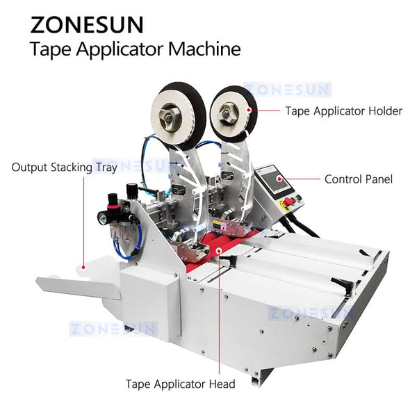 ZONESUN ZS-TMB500 Semi-Auto Double-Sided Tape Dispenser Tape Applicator