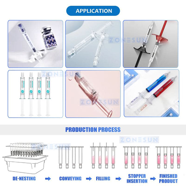 ZONESUN ZS-AFY2 Aseptic Double Head Prefilled Syringe Filling and Sealing Machine