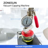 ZONESUN ZS-AFK180 Double Head Continuous Motion Jar Capper for Glass Jars Twist-off Metal Lug Caps Sealing