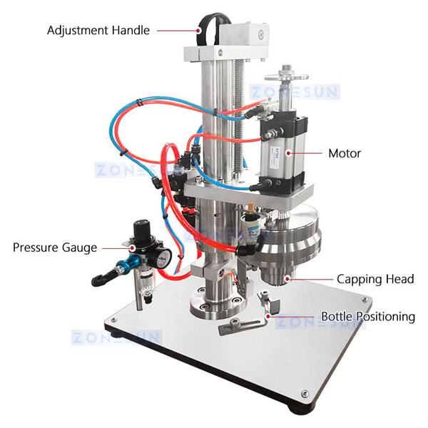 ZONESUN ZS-YG25P Pneumatic Aerosol Spray Can Crimping Machine Pneumatic Capping Tool
