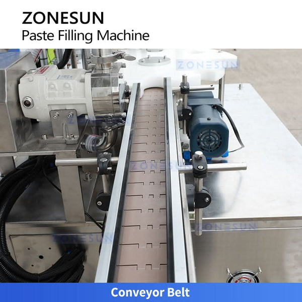 ZONESUN ZS-AFC19B Automatic Cream Filling Capping Machine with Rotor Pump High Viscosity Liquid Filler for Jars