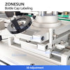 Zonesun ZS-TB180D Automatic Top Bottle Cap Labeling Machine Flat Concave Surface Sticker Labeler