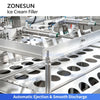ZONESUN ZS-FS80 Automatic Ice Cream Filling & Sealing Machine | 8-Lane Cup Cone Popsicle Production Line