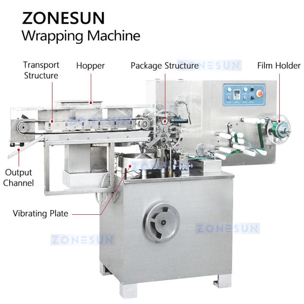 ZONESUN ZS-TCQ2 Chocolate Ball Foil Wrapping Machine Automatic Candy Foil Packaging