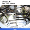 ZONESUN ZS-VTGTL1A Gear Pump Liquid Filling Machine with Heating Mixing Hopper for Lip Gloss Candle Wax