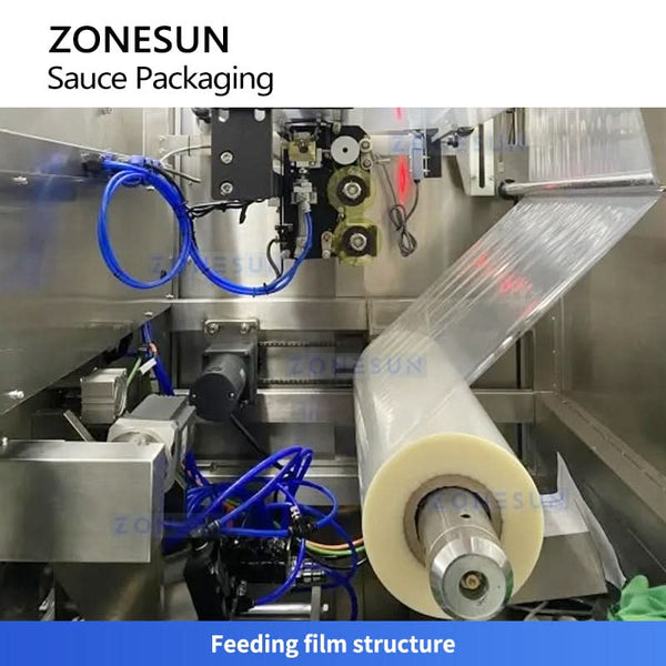 ZONESUN ZS-MGZ630 Fully Automatic High-Viscosity Sauce Filling Machine Large Capacity Bag Sealer