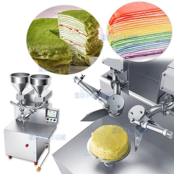 ZONESUN ZS-CZ100 Automatic Cake Frosting Machine Rotary Crepe Birthday Cake Icing Spreader