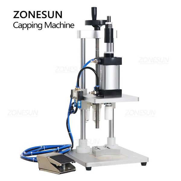 ZONESUN ZS-GK5 Pneumatic Perfume Bottle Capping Machine Interchangeable Molds