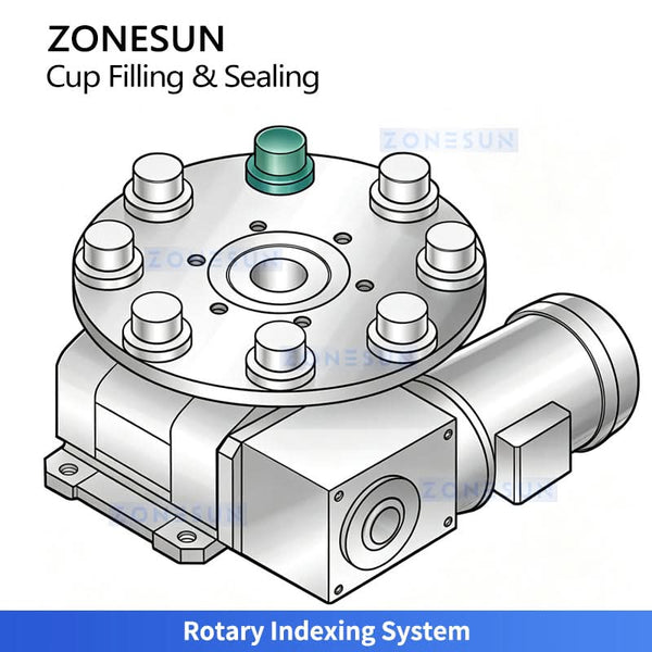 ZONESUN ZS-AFS20D Automatic Rotary Tea Cup Filling and Sealing Machine for Pre-Layered & Filter Tea Cups