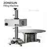ZONESUN ZS-DTFP3 Digital Control Rotary Paste Filling Machine for Honey Sauces Creams
