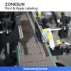 ZONESUN ZS-TB164PO Automatic Round Bottle Print and Apply Labeler Real-Time Sticker Labeler