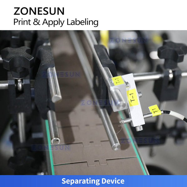 ZONESUN ZS-TB164PO Automatic Round Bottle Print and Apply Labeler Real-Time Sticker Labeler