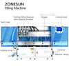 ZONESUN ZS-VTGF4 Automatic 4-Head Servo Gear Pump Tracking Filling Machine Shampoo Craam Filler