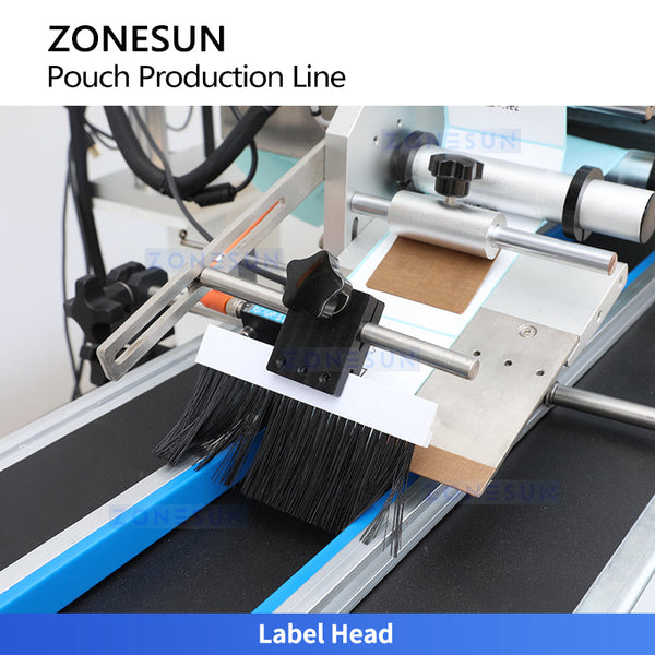 ZONESUN ZS-FSL220 Automatic Liquid VFFS Packaging Machine with Integrated Print and Apply Labeling Machine