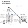 ZONESUN ZS-FS06 Automatic Screw Powder Filling and Sealing Machine with Dust Collector and Automatic Powder Feeder