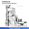 ZONESUN ZS-YM80 Industrial Colloid Mill with Automatic Screw Elevator for Peanut Butter Chili Tahini