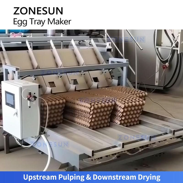 ZONESUN ZS-PT1000 Automatic Rotary Paper Pulp Molding Machine Egg Fruit Tray Making Equipment