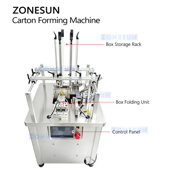 ZONESUN ZS-SEFM01 Automatic Carton Erector Bottom Folding & Box Sealing Machine