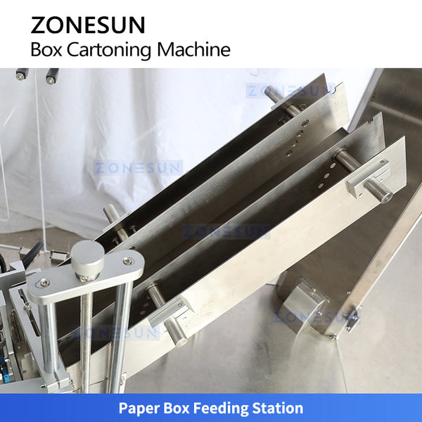 ZONESUN ZS-MSZH50L2 Automatic Vertical Cartoning Machine for Small Products Box Packing Solution